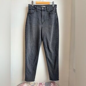 Levis High Waisted Mom Jeans Skinny Jeans Faded Black